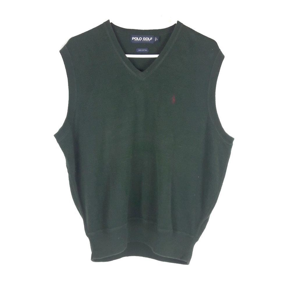 Polo Golf Ralph Lauren Mens Green Sweater Vest L
